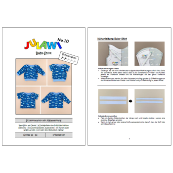 JULAWI Baby-Shirt Papierschnittmuster Vorschau